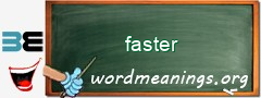 WordMeaning blackboard for faster